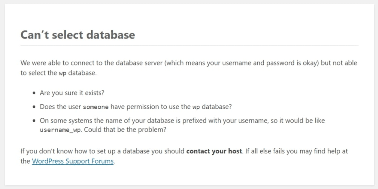 How To Fix “Error Establishing a Database Connection”