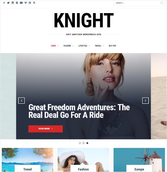 Knight Free WordPress Theme