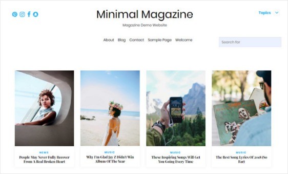 Minimal Magazine Free WordPress Theme