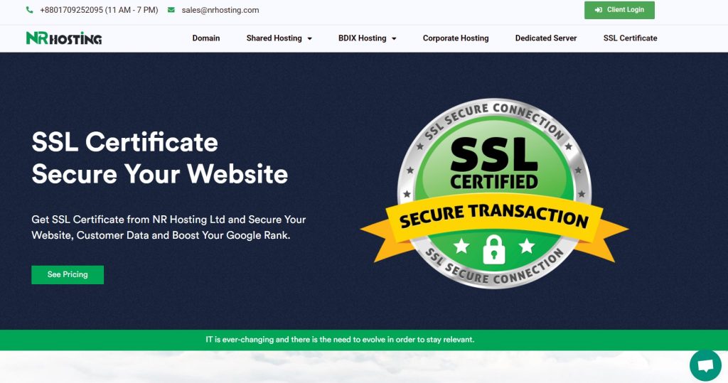 SSL Certificates in NR Hosting